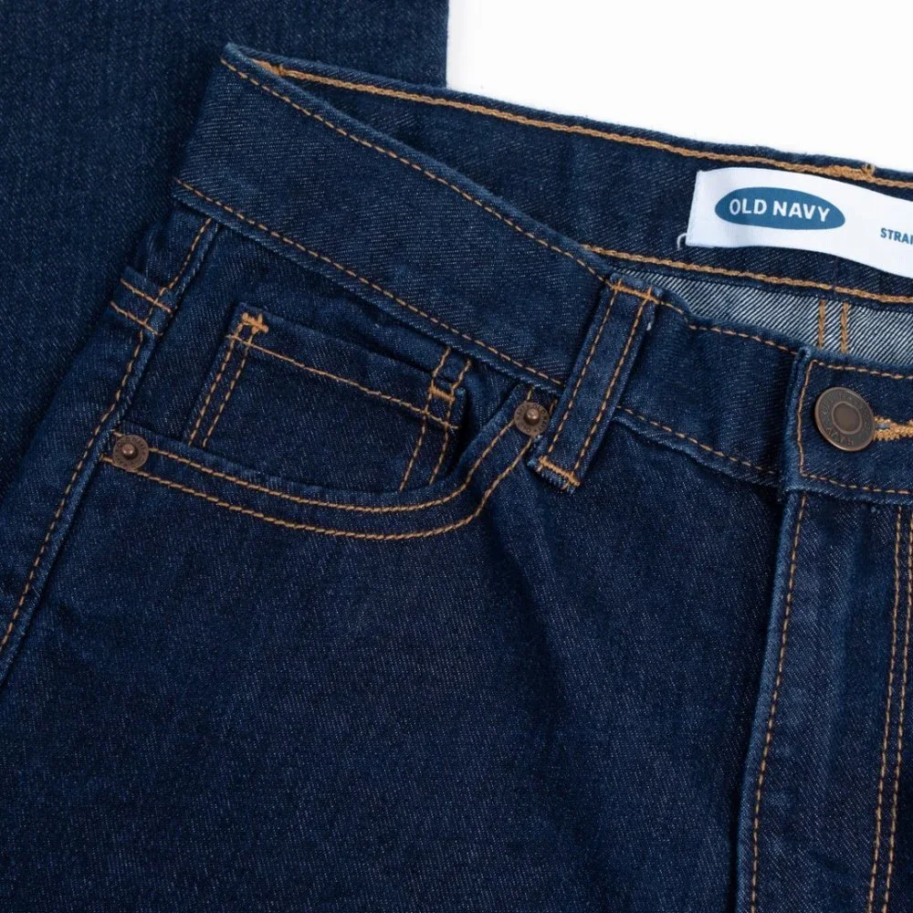 OLD NAVY Straight dark blue jeans size 14